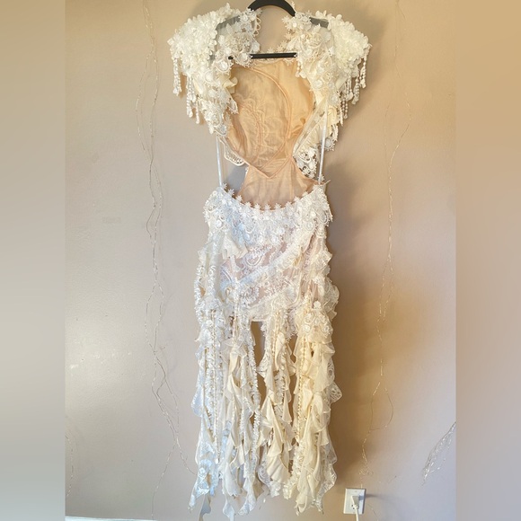 $3,750 Zimmermann Wonderland Lace Frill Dress  Ready to Wear AU1 - Picture 7 of 12